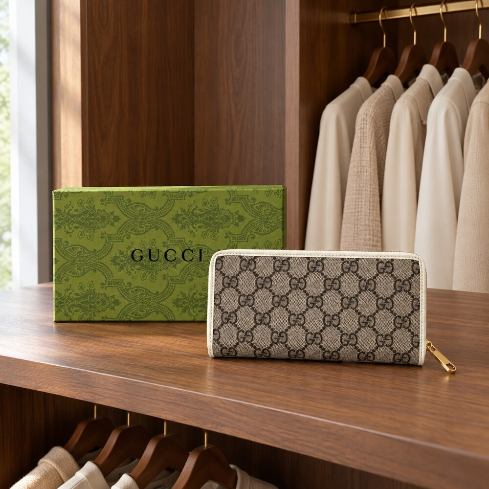 Gucci Horsebit 1955 GG Canvas Zip Around Long Wallet - Picture 2 of 6
